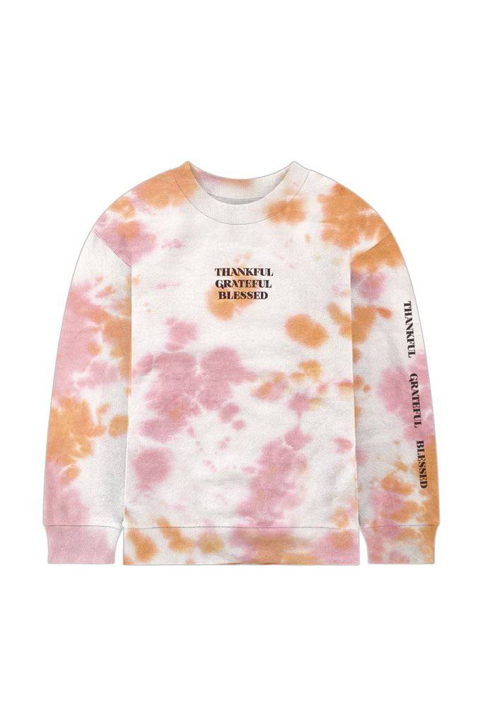 Thankful Tie Dye Sweatshirt Bombula Kids