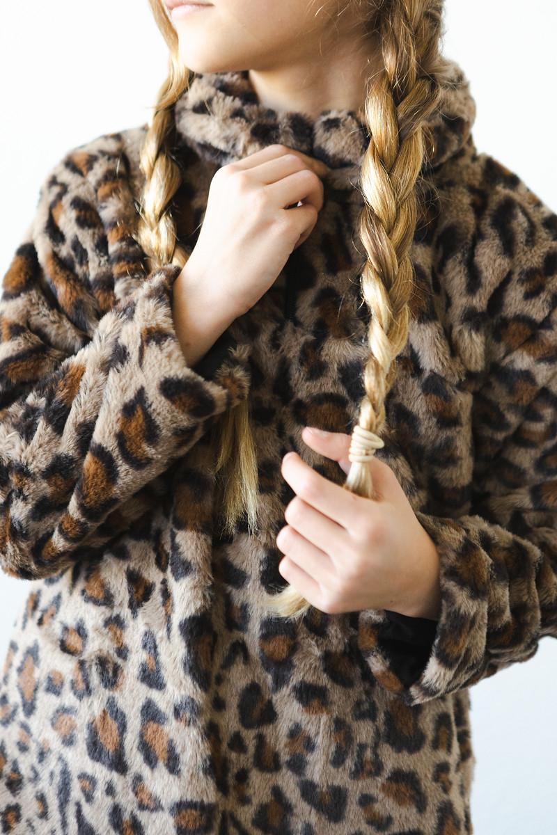 Fuzzy Wuzzy Pullover Cheetah Bombula Kids